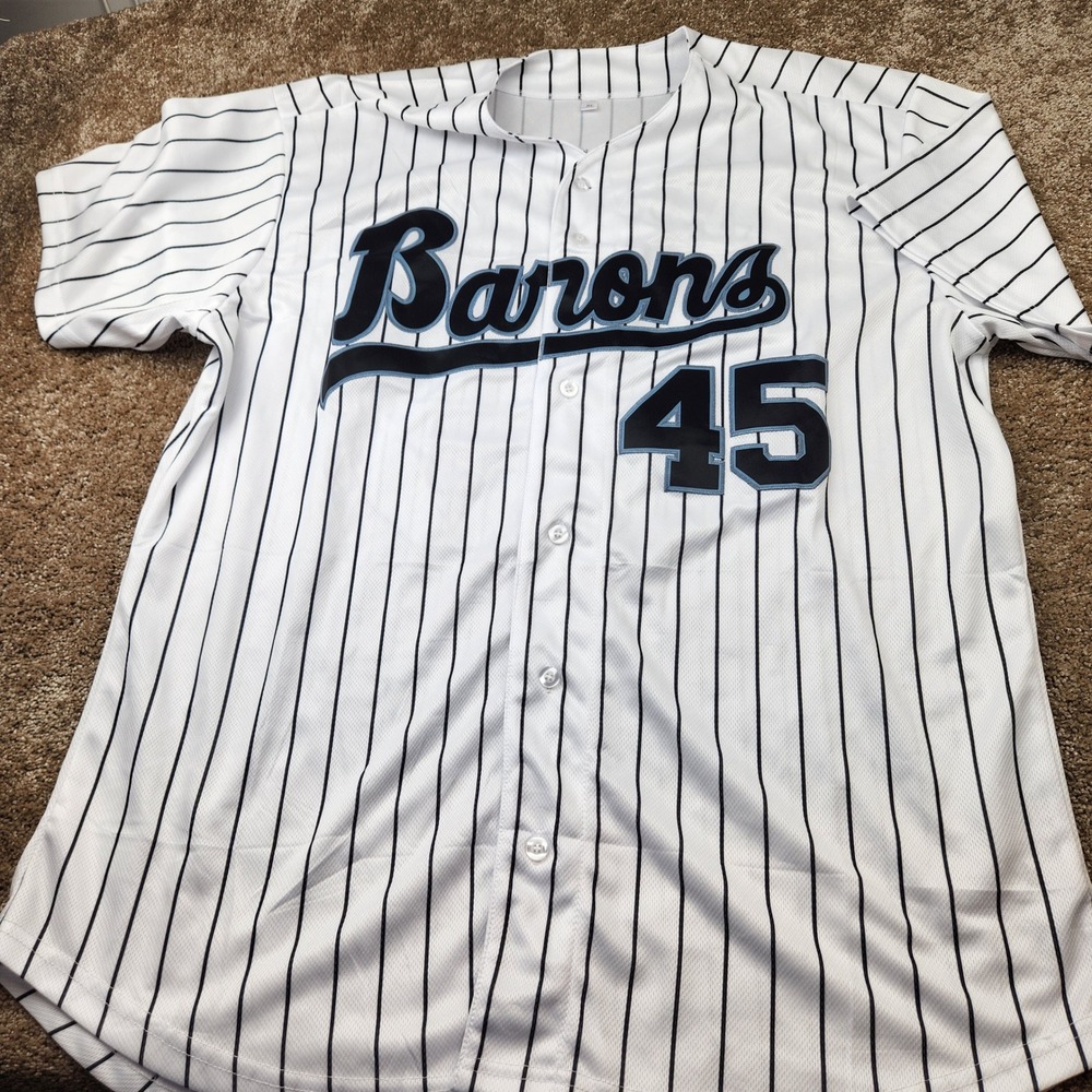 Custom Michael Jordan Birmingham Barons #45 Baseball Jersey White Mens XL